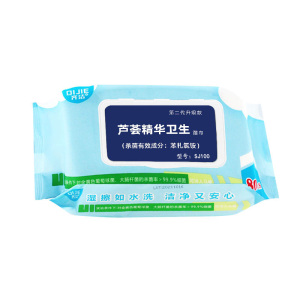 齐洁 SJ100 80片/包 芦荟精华 可冲散卫生湿巾 超大实惠装(计价单位:包)