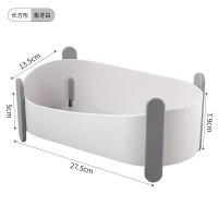 家柏饰(CORATED)浴室置物架壁挂式卫生间转角免打孔三角架洗漱台洗手间厕所收纳架 象牙白[长方形]