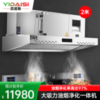 意黛斯 商用油烟机大吸力油烟净化器一体机酒店食堂厨房低空排放环保轻油烟内循环净化器YDS-LF-FHB20