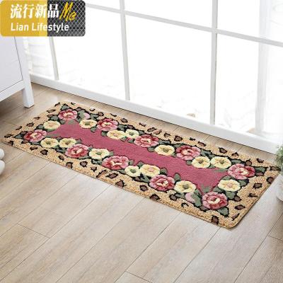 美式田园家用厨房地垫长条吸水吸油防滑垫子床边垫卫生间口脚垫 三维工匠地毯