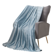 铭思沃毛毯180*200cm条蓝灰