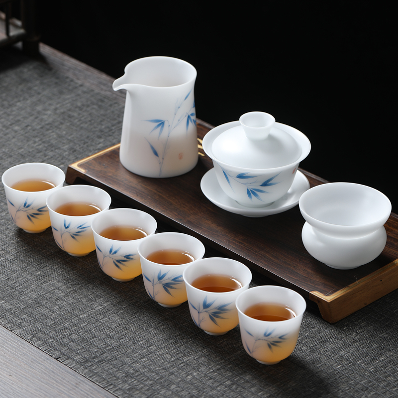 MULTIPOTENT功夫茶具整套陶瓷套装精美伴手礼盒装冰种成竹套装