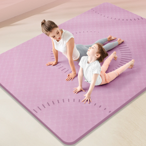 yottoy超大TPE双人瑜伽垫加厚加宽加长防滑垫子地垫儿童家用舞蹈练功垫190*130*0.8cm