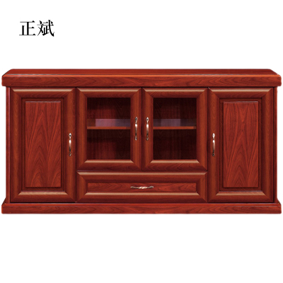 正斌胡桃色餐边柜简约茶水柜四门1600*400*800[工厂现做 7天内发货]