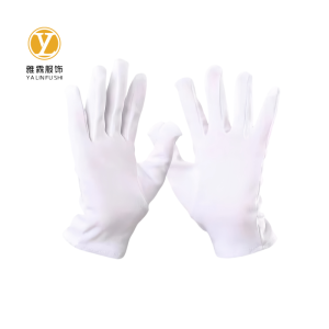 雅霖服 三筋白色礼仪手套YLF250609 双