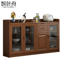 智叶舟实木茶水柜四门两抽160*40*90cm台