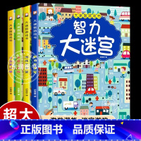 [专注力训练]智力大迷宫 [正版]迷宫书全4册儿童迷宫益智专注力训练书5-6岁走迷宫绘本大冒险书3-4岁幼儿思维逻辑注意