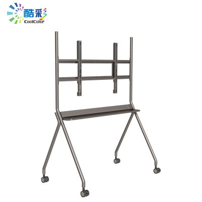 酷彩CoolColor可移动支架电视机挂架推车一体式底座会议平板85-100英寸万向轮显示屏支架臂架子（圆腿款）