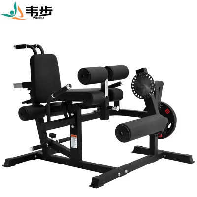 韦步FLT004坐式大腿屈伸卷腹背肌伸展卧姿弯腿多功能合一训练器械单机+30KG杠铃片