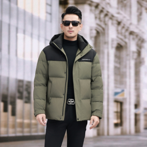 高容量 蓬松羽绒服男2025冬季加厚保暖连帽面包羽绒服女情侣宽松外套大码面羽绒服短款蓬男女情侣经典款白鸭绒羽绒服