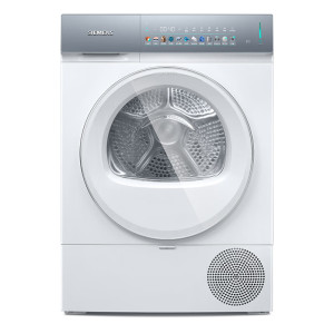 西门子(SIEMENS)iQ500系列10公斤滚筒变频热泵烘干机家用干衣机冷凝器自清洁正反转防缠绕WQ55K7U00W