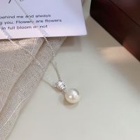 s925小众ins设计高级纯银珍珠银饰简约百搭项链送女友情人节礼物