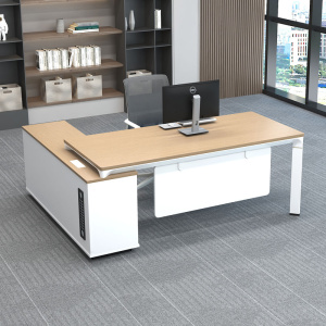 臻远ZY-SG02简约办公桌主管桌经理桌含副柜苏格台架2000*1000