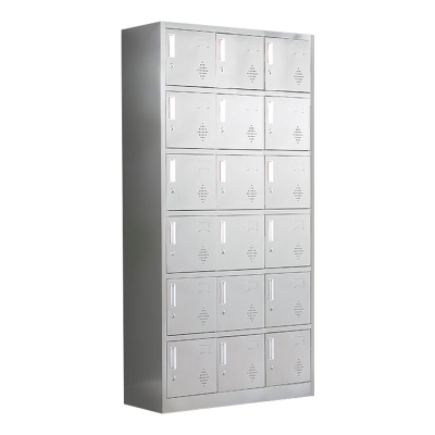 东升顺不锈钢更衣柜员工衣柜储物柜更衣室储物柜201十八门储物柜
