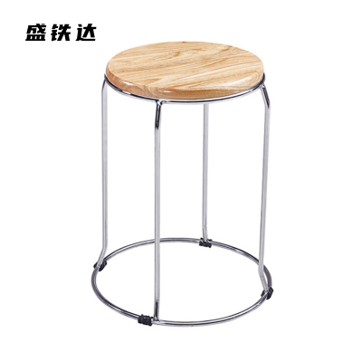 盛铁达 实木圆凳餐桌凳餐椅培训椅小凳子290*450mm STD-CY1003 把