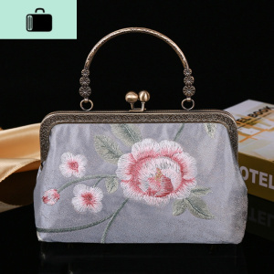 复古中国风中式包包搭配旗袍手提包女古风汉服小包古装刺绣手拎包NEW LAKE