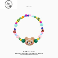 JiMiCOACC|卡通小熊彩色串珠手链可爱个性嘻哈少女潮玩饰品童趣手饰
