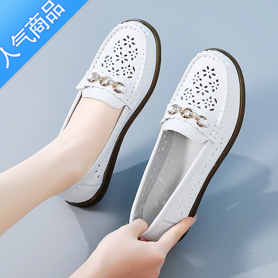 SUNTEK软底妈妈鞋夏季新款单鞋一脚蹬中老年休闲乐福鞋老北京布鞋女