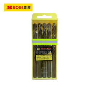 波斯(BOSI) 荧光系列直柄含钴麻花钻 6.6mm/5支 盒