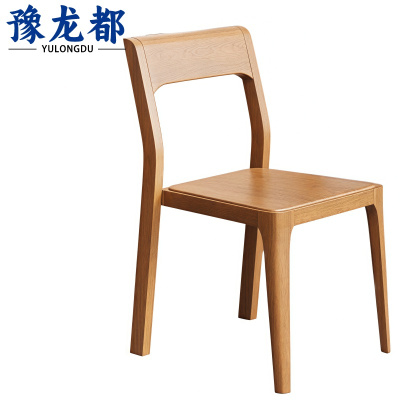 豫龙都 餐椅 实木把