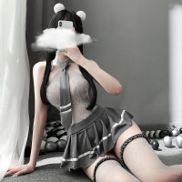 霏慕网衣裙可爱制服套装女式情趣睡衣情趣内衣性感睡衣制服用品女甜酷学妹网衣裙套装7441