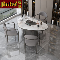 锦北岩板茶桌椅组合现代家用阳台客厅简约茶桌办公室泡茶桌 1.0桌+3主椅