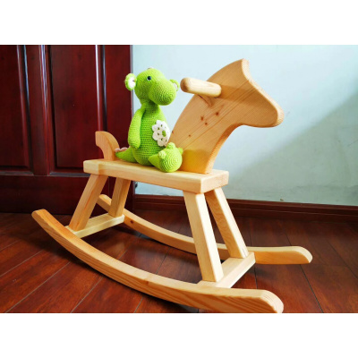 实木摇摇马儿童木马木质玩具1到6周岁儿童定制经典小木马实木木马 木