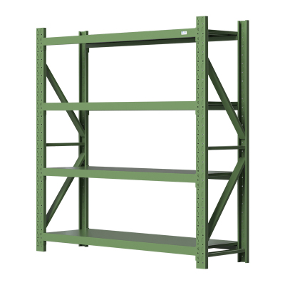 臻远 ZYJJ-HJ-008 仓储货架库房置物架重型货架军绿色主架2000*600*2000mm/300kg