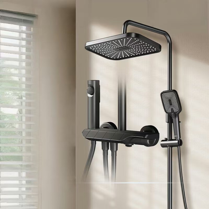 惠达(HUIDA)- TF82 淋浴花洒套装带顶喷家用卫生间浴室增压喷头淋浴器59A铜主体琴键 精铜主体钢琴按键