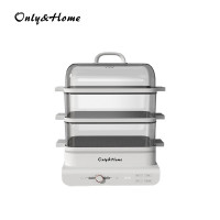 only&home大容量可视化电蒸锅多功能蒸煮一体电蒸笼电蒸锅KL-DZG02 18升三层大容量白色