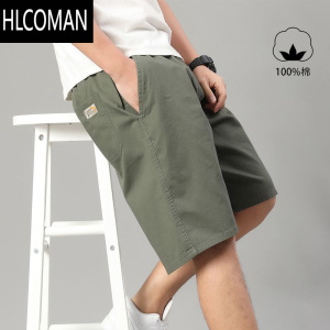 HLCOMAN2025夏季新款男士薄款短裤宽松休闲中年五分裤外穿居家工装裤