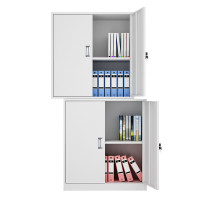 绵冠文件柜档案柜铁皮柜资料柜员工柜凭证柜 分体双节柜