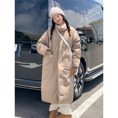 年新款棉服女冬中长款韩版宽松简约棉袄外套加厚时尚潮流棉衣