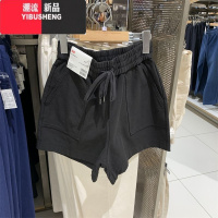 YIBUSHENG水洗牛仔短裤女2023季薄款宽松显瘦百搭抽绳直筒阔腿休闲裤