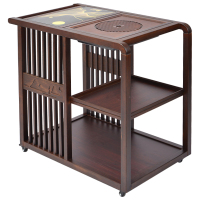 MULTIPOTENT竹木可移动茶车茶桌泡茶柜乐山茶车(不含电器)祥-福系列