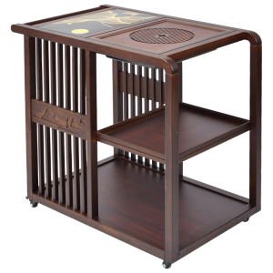 MULTIPOTENT竹木可移动茶车茶桌泡茶柜乐山茶车(不含电器)祥-福系列