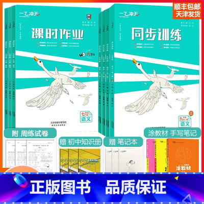 [同步训练 9年级]语数英物化 5本套装 九年级上 [正版]2025新版一飞冲天课时作业同步训练七八九年级上册下册语文数