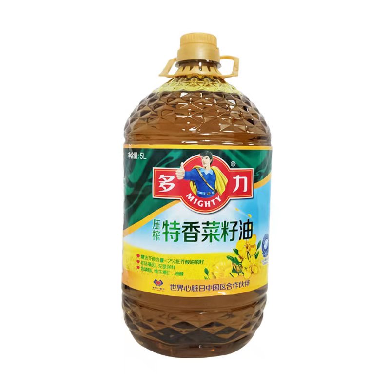 多力 压榨特香菜籽油5l 非转基因物理压榨食用油 新老包装随机发货