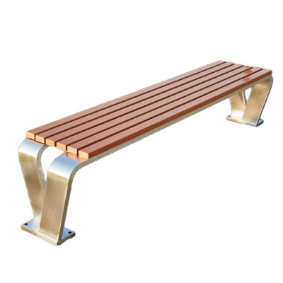 戴劲 公园椅室外简约排椅不锈钢椅子广场休闲椅园林座椅 150V形