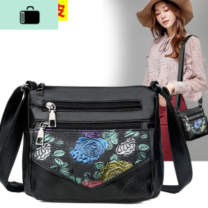 上新皮妈妈包2020新款皮小方包时尚百搭单肩斜挎包软皮女士包NEW LAKE女士单肩包