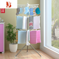 三维工匠婴儿晾衣架落地折叠儿童卧室挂衣架家用尿布架晒衣架子收纳架器