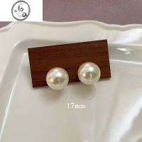 JiMi巴洛克大珍珠耳钉女2023年新款潮高级感轻奢耳饰法式复古耳环夏季