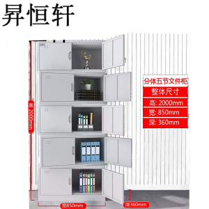昇恒轩 分体五节柜文件柜更衣储物铁柜矮柜柜子 SHX-0422 个(钢板厚度 1.0mm )