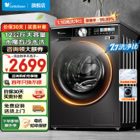 小天鹅(LittleSwan)滚筒洗衣机全自动洗烘一体 12公斤大容量 水魔方冷水洗 纳米银离子除菌
