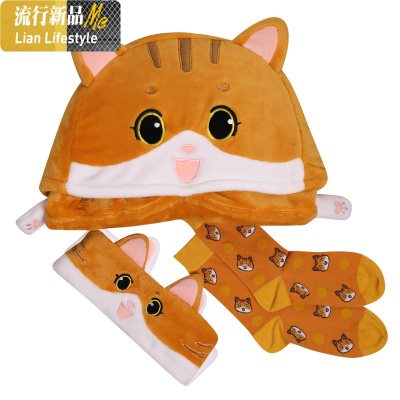 大小咪秋冬保暖透气超厚法兰绒定制毛毯空调毯披风斗篷 三维工匠