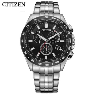 国行西铁城（CITIZEN）光动能多局电波万年历不锈钢间BIP表壳时尚男表CB5874-90E