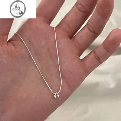 JiMiS925银银小樱桃项链简约气质高级感轻奢小众锁骨链女2023新款