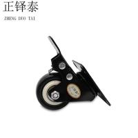 正铎泰 橡胶静音带刹车万向轮 2寸 50mm / 个