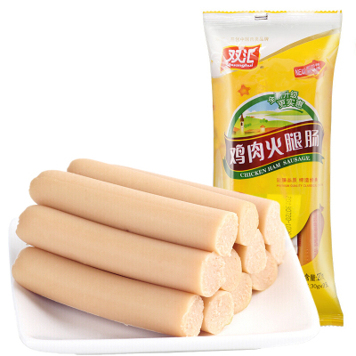 双汇(Shuanghui) 鸡肉火腿肠225gx2袋 香肠休闲火腿肠热狗台式肉类零食小吃烧烤肠