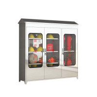 风雷动304不锈钢应急物资柜消防救援器材箱防护用品柜室外微型消防站带雨棚1680*1500*400(加厚201材质)